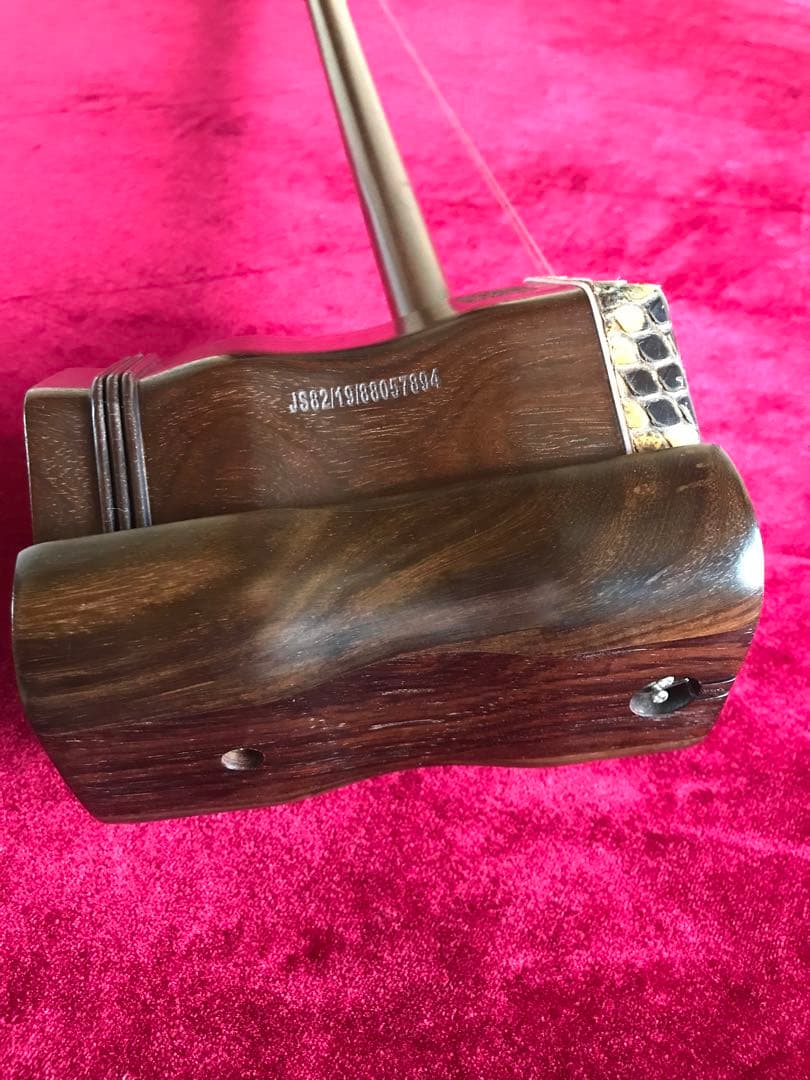 大特価・二胡★最上級・明清旧料・老紅木★錦蛇皮★蘇州科韻・李玉貴製作★十年保証