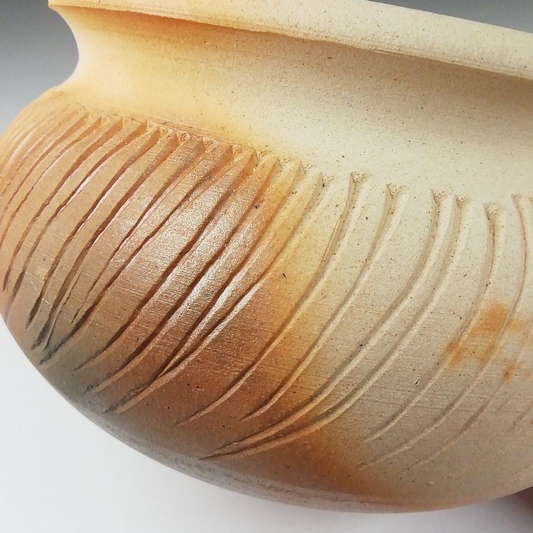 Ｔ４８１　建水　『ハンネラ　建水』『堀野証嗣』　共箱　茶道具