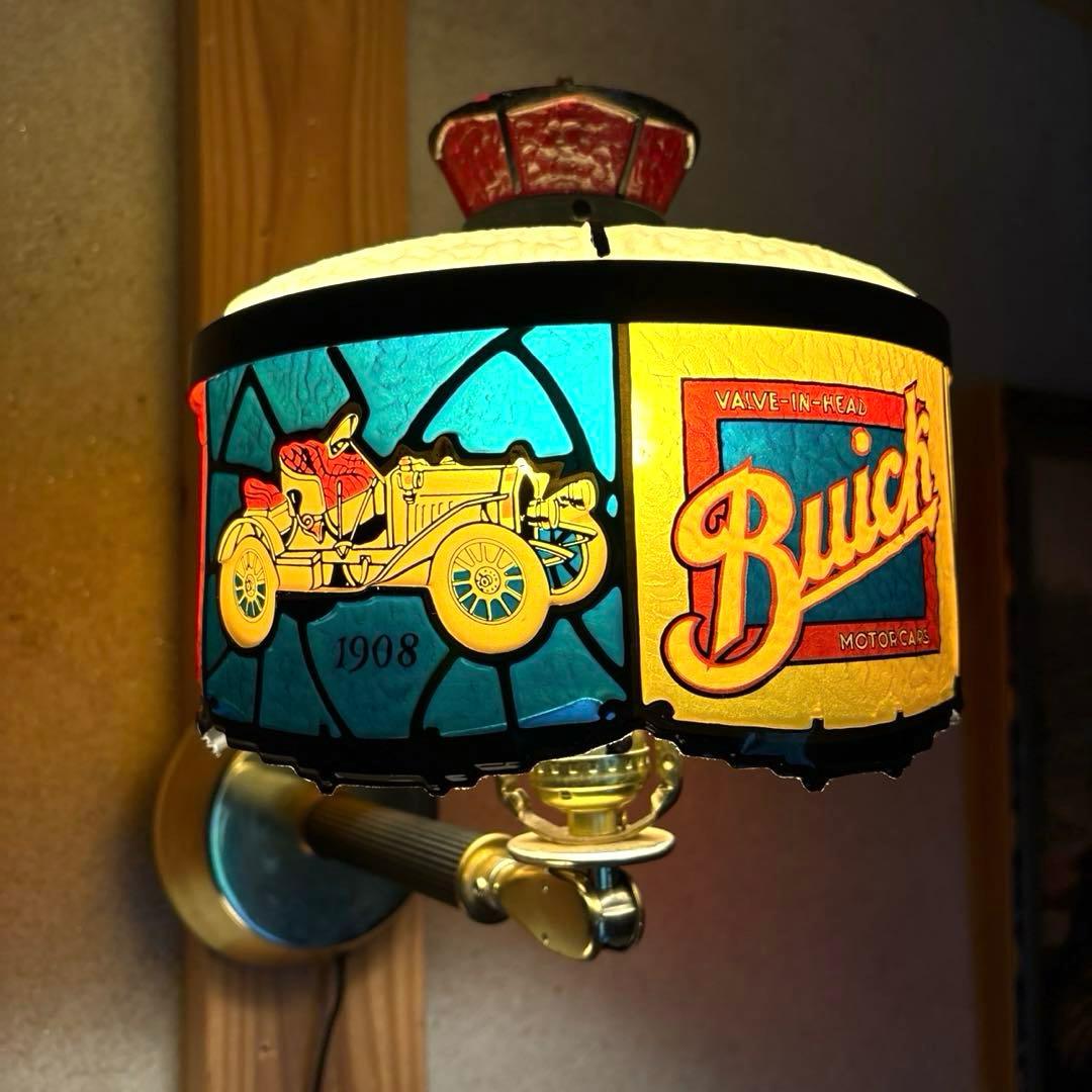 1970年代　ビュイック　ステンドグラス　アドバタイジング　ランプ　ライト　看板