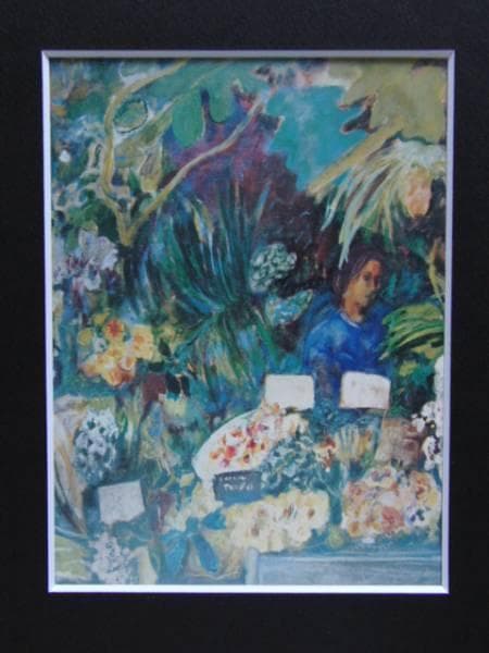 ジョルジュ・フェール、花屋、希少画集画、新品高級額装付