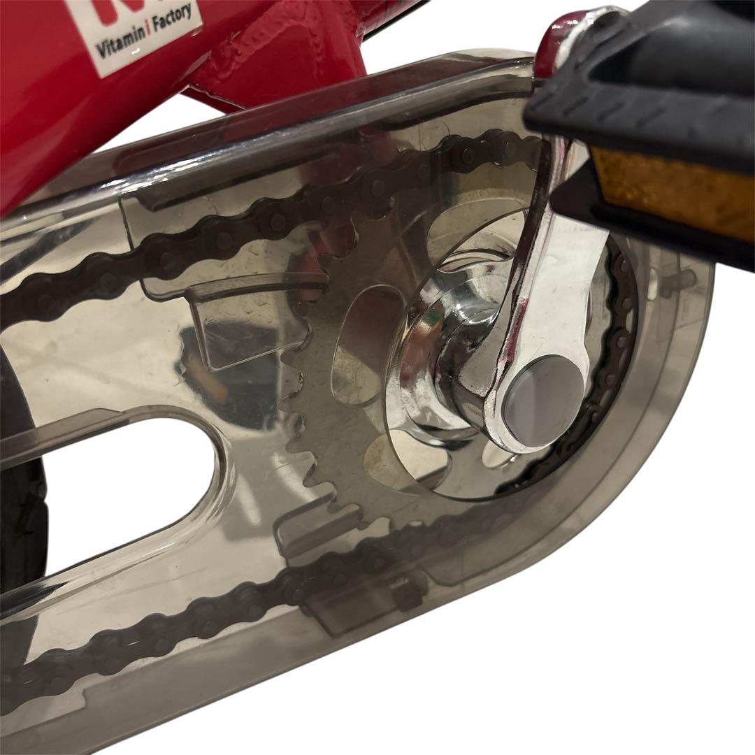 【美品・サビ極少】　へんしんバイク　12インチ レッド スタンド付