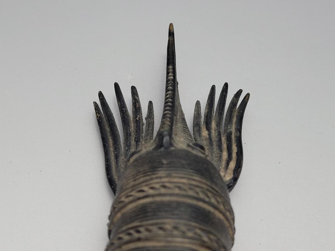 古銅造 えび型 置物 明清時代 幅約17.5㎝