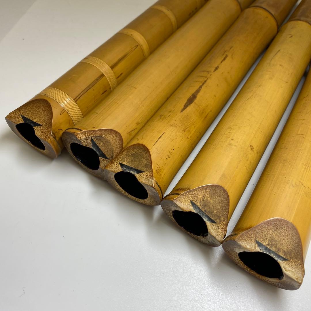 昌香在銘　銀三線竹製尺八　10本入　ハードケース付　トカチ東な8-0111☆2F