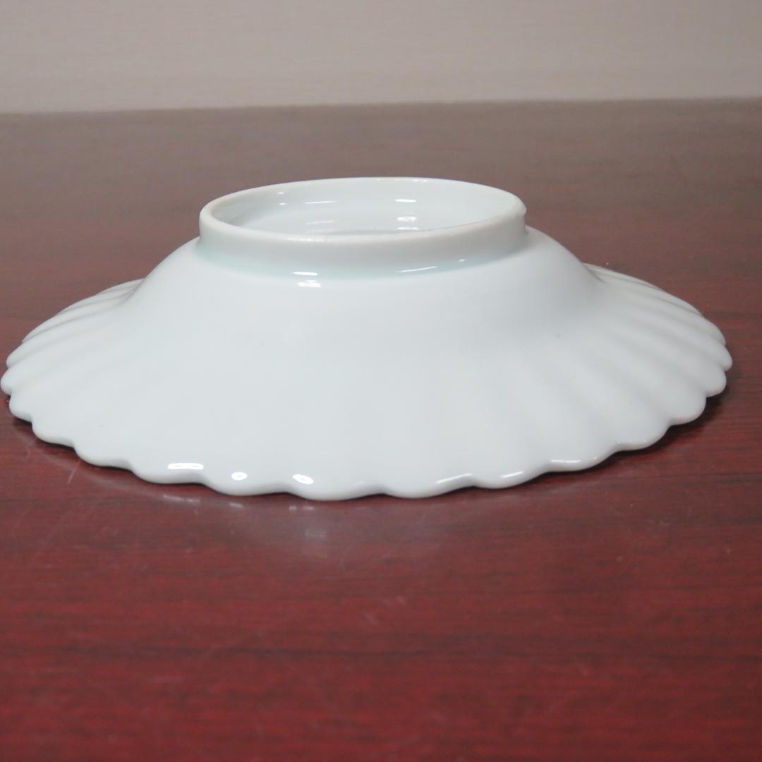 中皿 小皿 白磁 染付 美品 4枚 薄造り