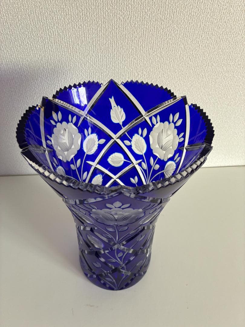 【送料込み】切子花瓶 Lausitzer Glas社製(ドイツ)