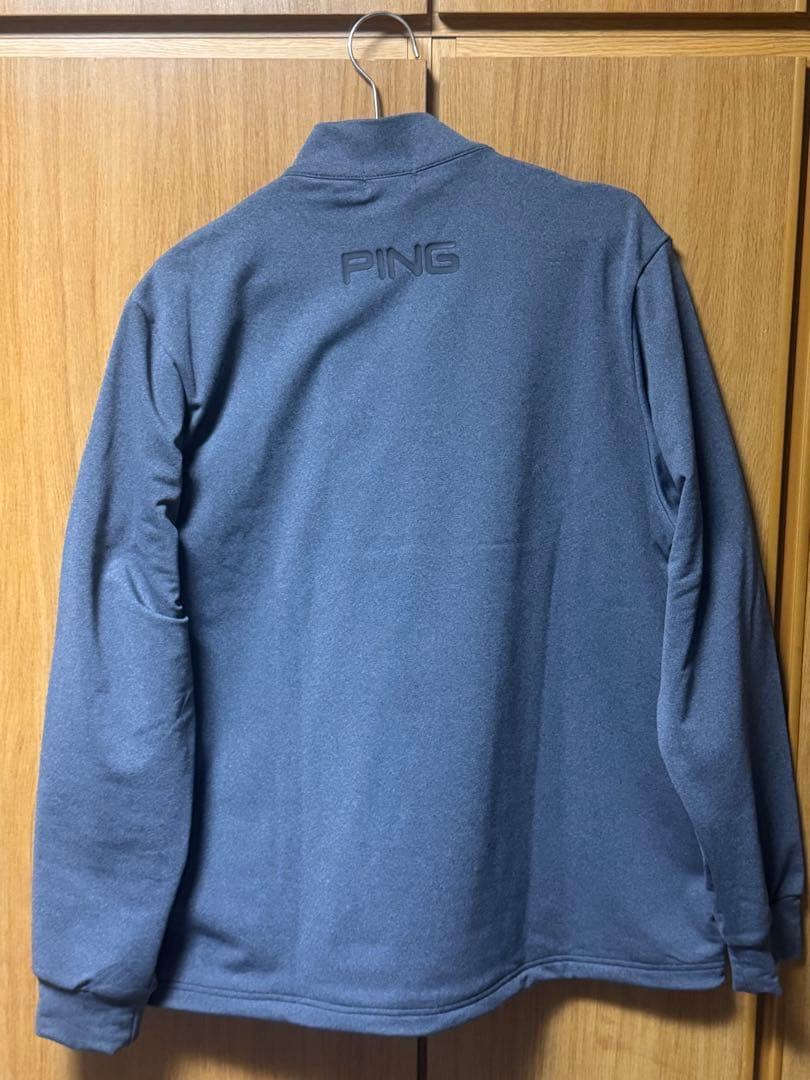O*a様 【新品】PING ハーフジップシャツ ゴルフウェア　グレー×ブラック