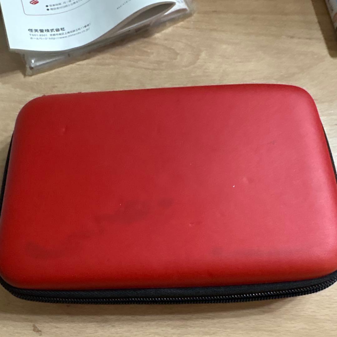 Newニンテンドー3DSLL パールホワイト ケース赤色付き