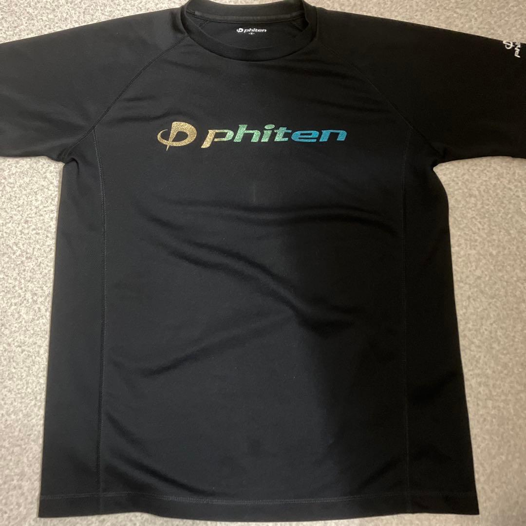 phiten Mサイズ 黒 Tシャツ グラデーション　ラメ