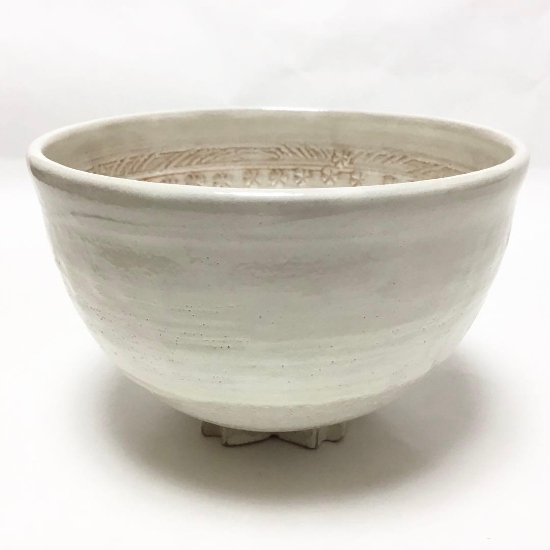 茶碗 粉引三島 桜高台 清和窯 化粧箱付 茶道具 新品