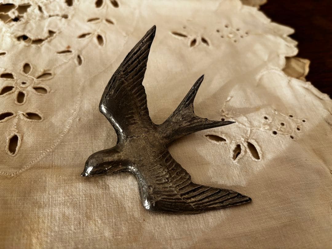 ピューター　ツバメ　3個セット　ブロカント　壁掛け　オーナメント