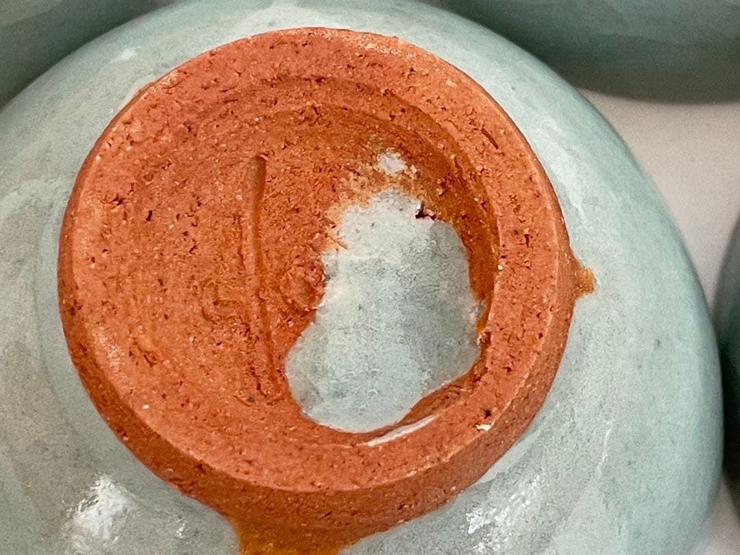 陶芸家　人間国宝　三浦小平二　青磁　青瓷　小碗　番茶器　五客　箱なし