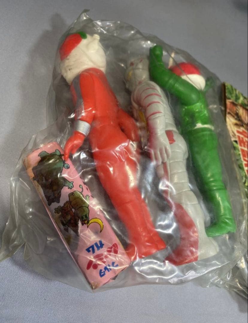 昭和 未開封 無版権パチソフビ 仮面ライダーV3 ジャンボーグa ファイヤーマン