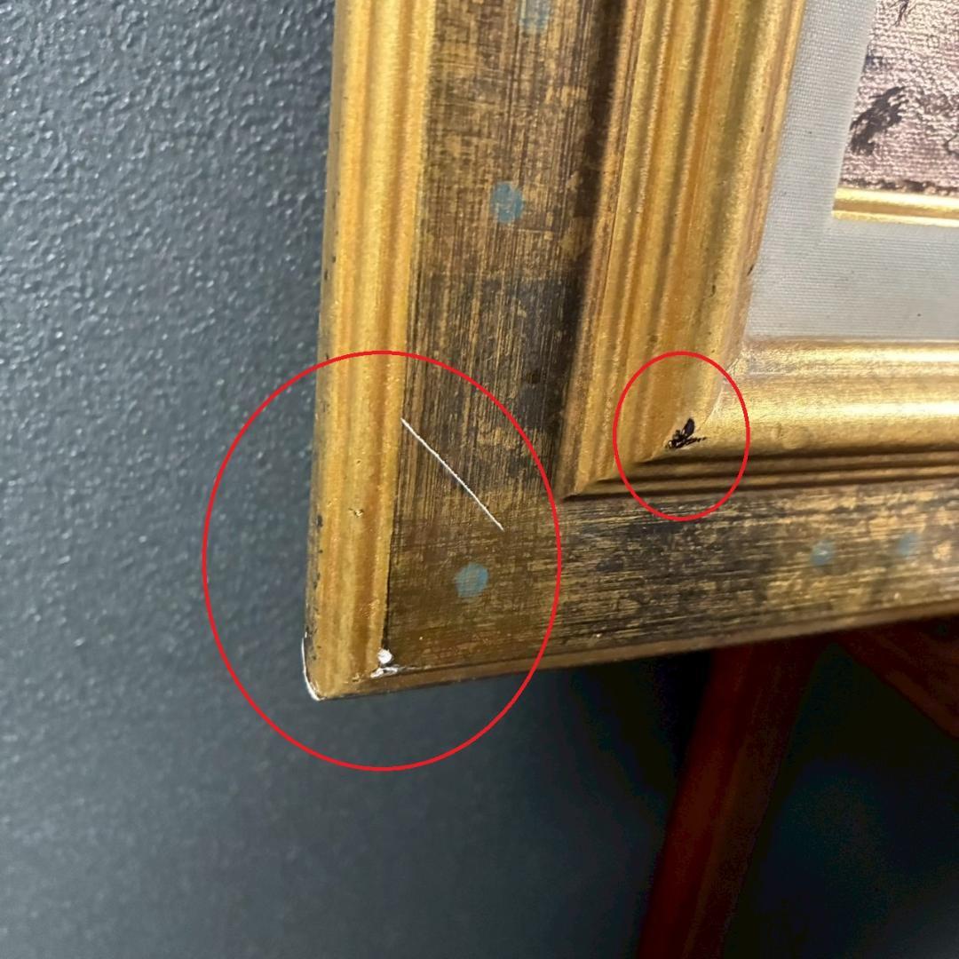 美品 佐々木英夫「持国天 立像 戎壇堂」油彩 大作 1988年作 銀箔仕様 仏像