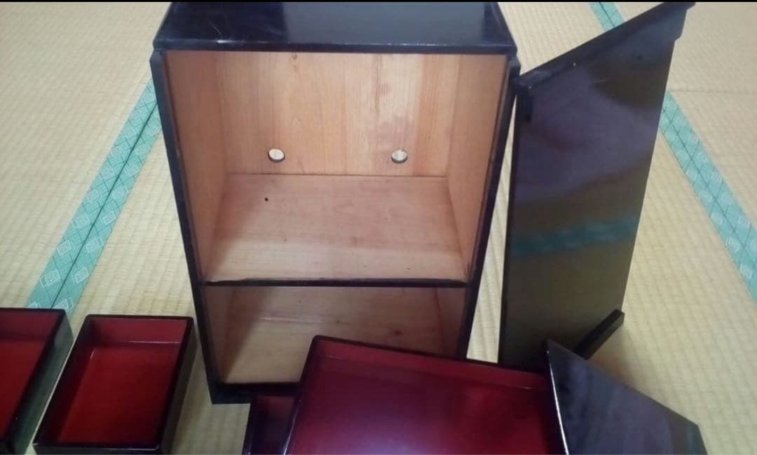 木製漆塗　骨董品　アンティーク　弁当十人揃