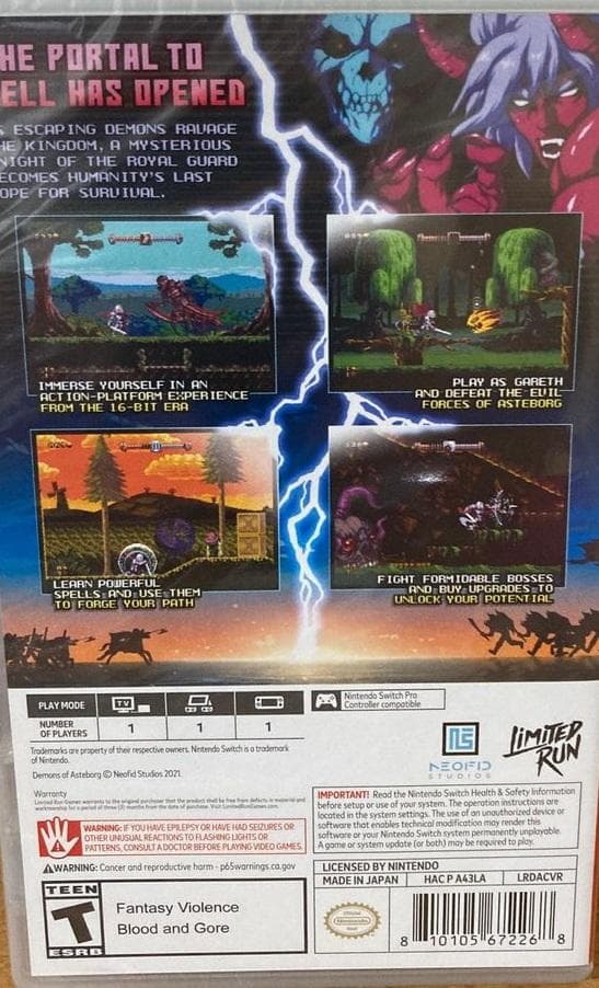 新品 DEMONS OF ASTEBORG switch 海外版パッケージ