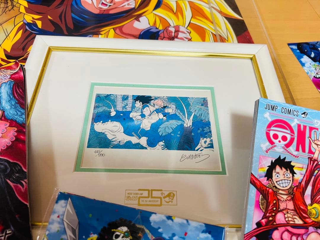 ONE PIECE ドラゴンボール鳥山明直筆サイン入りジャンプ展限定高級複製原画