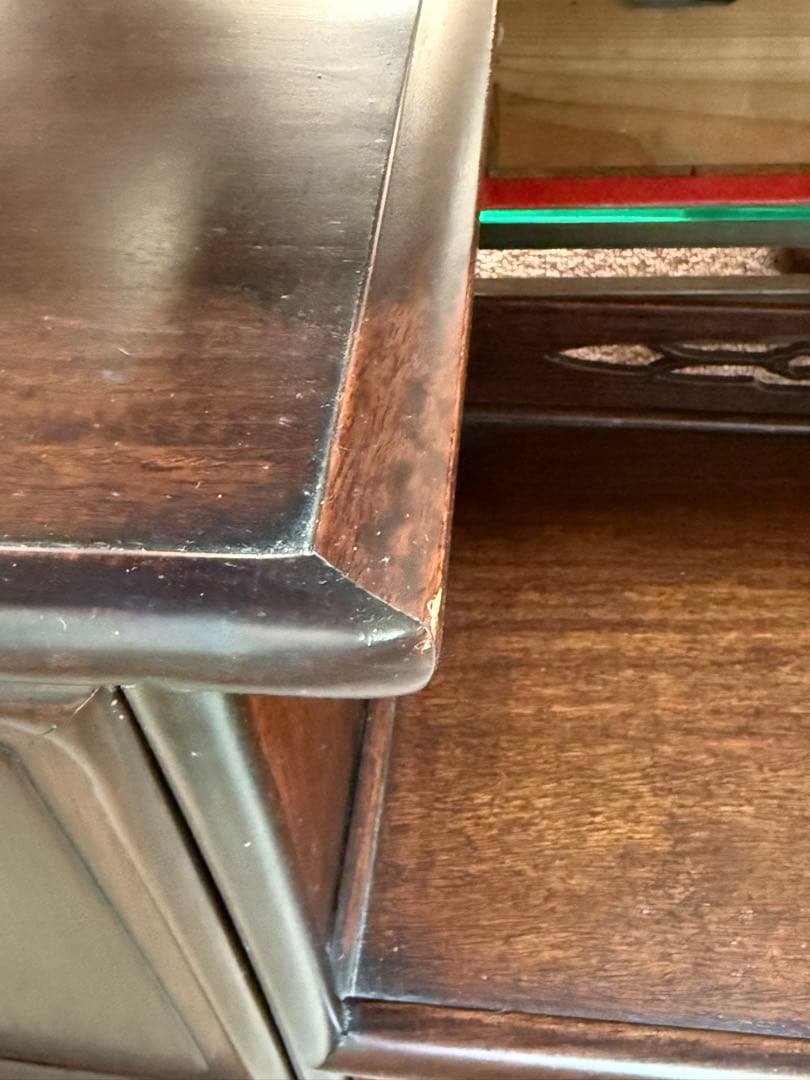 紅木　茶棚　茶箪笥　唐木　茶道具　送料込み251107