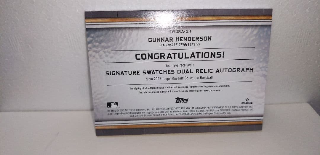 Gunner Henderson　　TOPPS MUSEUM