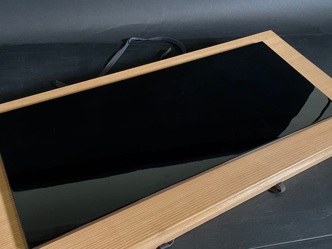 『母』 真塗 長板 塗師 表阿弥 一双炉用 風炉用 共箱 茶道具 （212⑦）