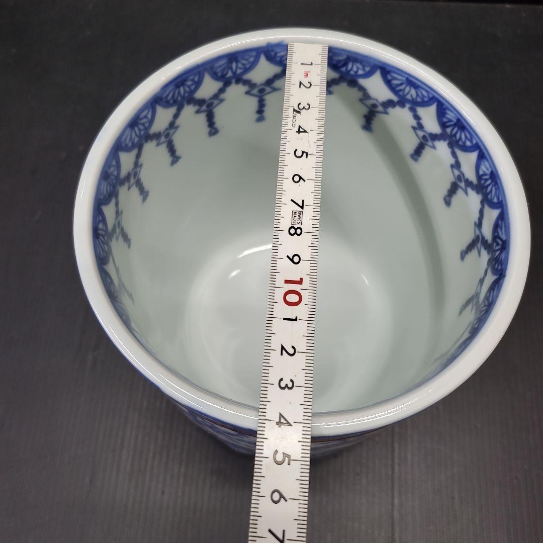 京焼 祥瑞 水指 福寿 松竹梅図 加藤藤城作 茶道具 94