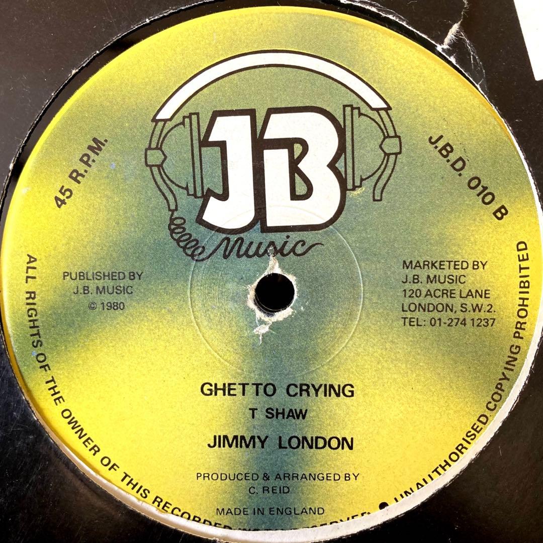 12”JIMMY LONDON -CRYING IN THE GHETTOレゲエ