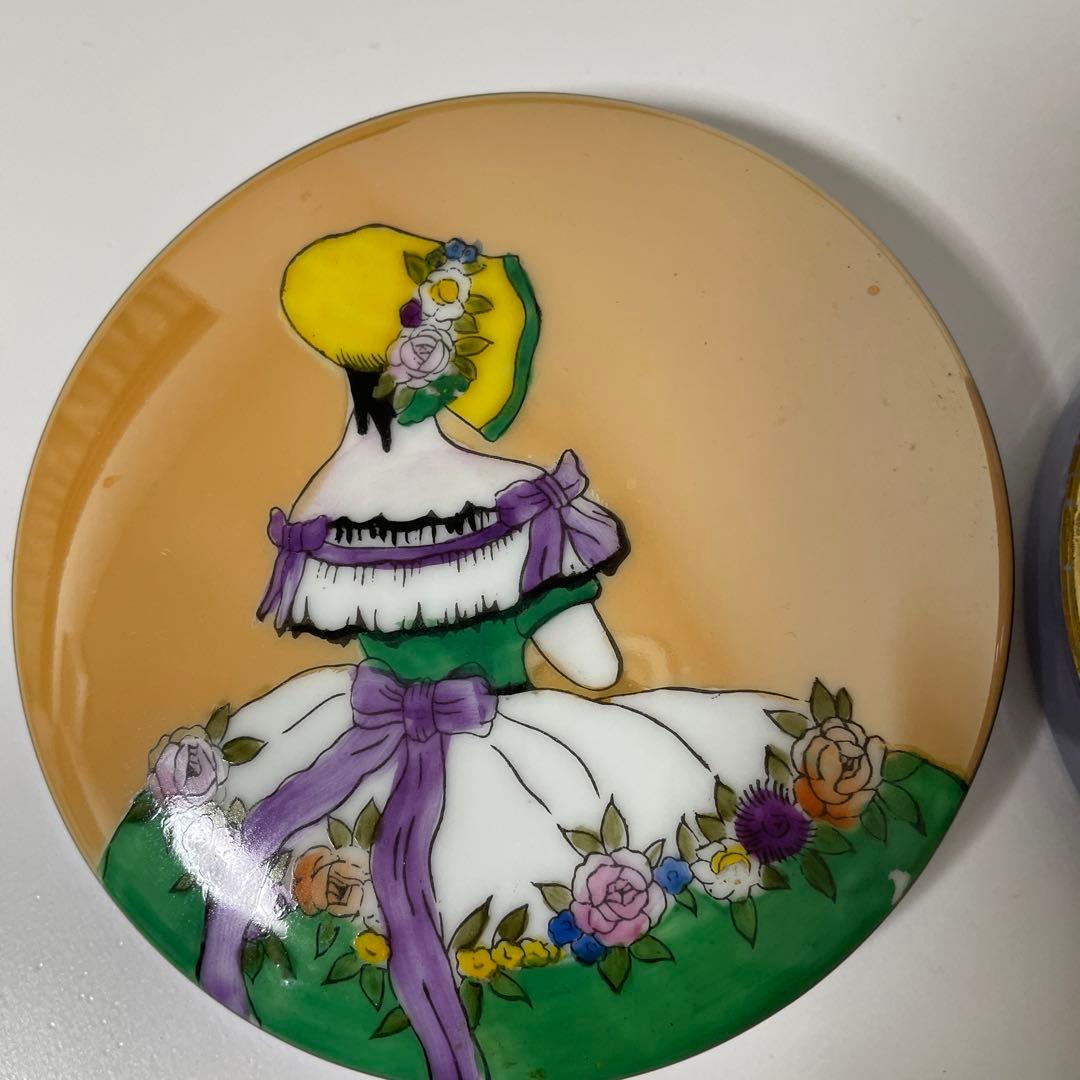 ＊Deco Lady＊パフケース＊1921年〜米国輸出・オールドノリタケ・