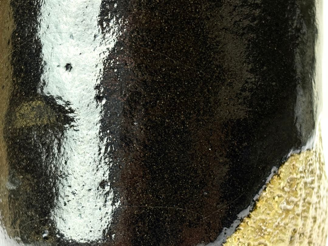 楽焼【佐々木昭楽】造 光悦写『寒月』筒茶碗 共箱共布R811179