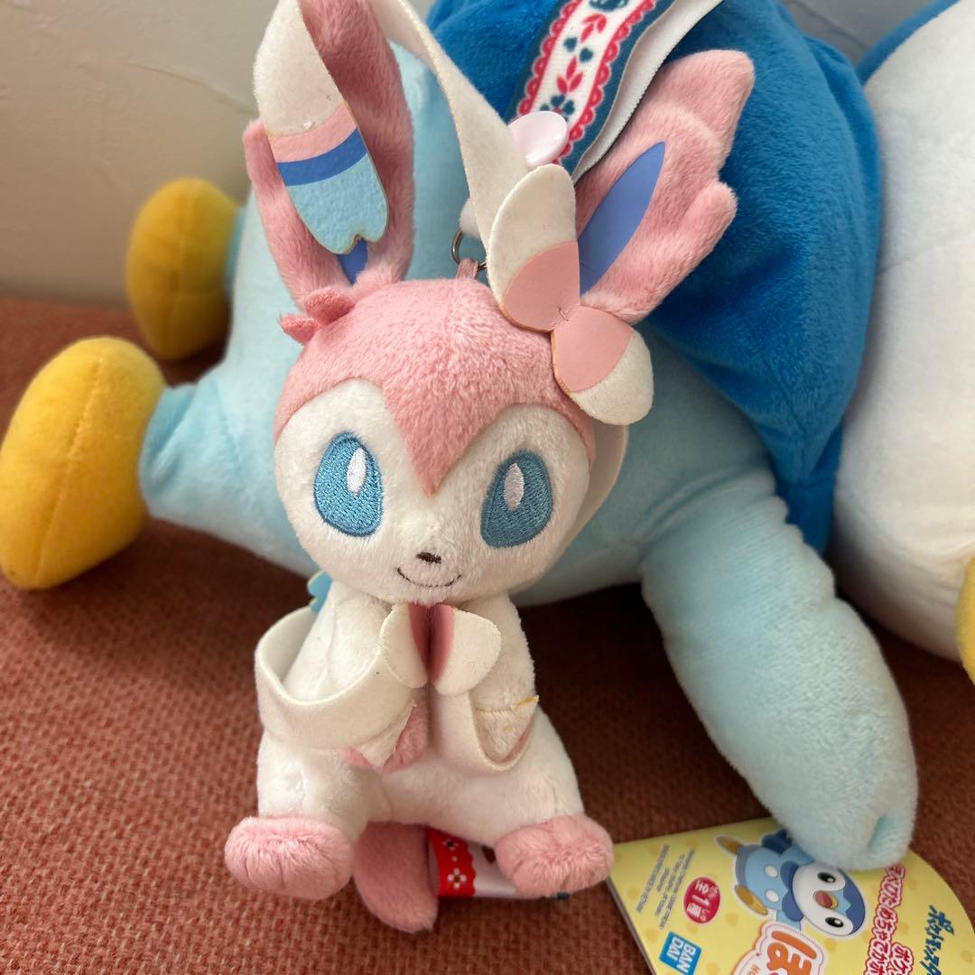 i love eievui カバンに付けられるぬいぐるみ　ニンフィア　ポッチャマ