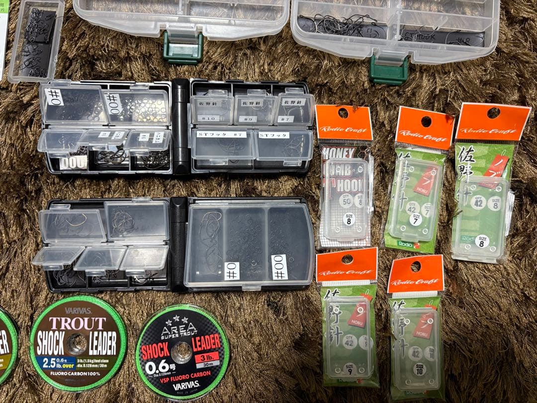 エリアトラウト フック&フックケース&ライン等 トラウトツールまとめ売り
