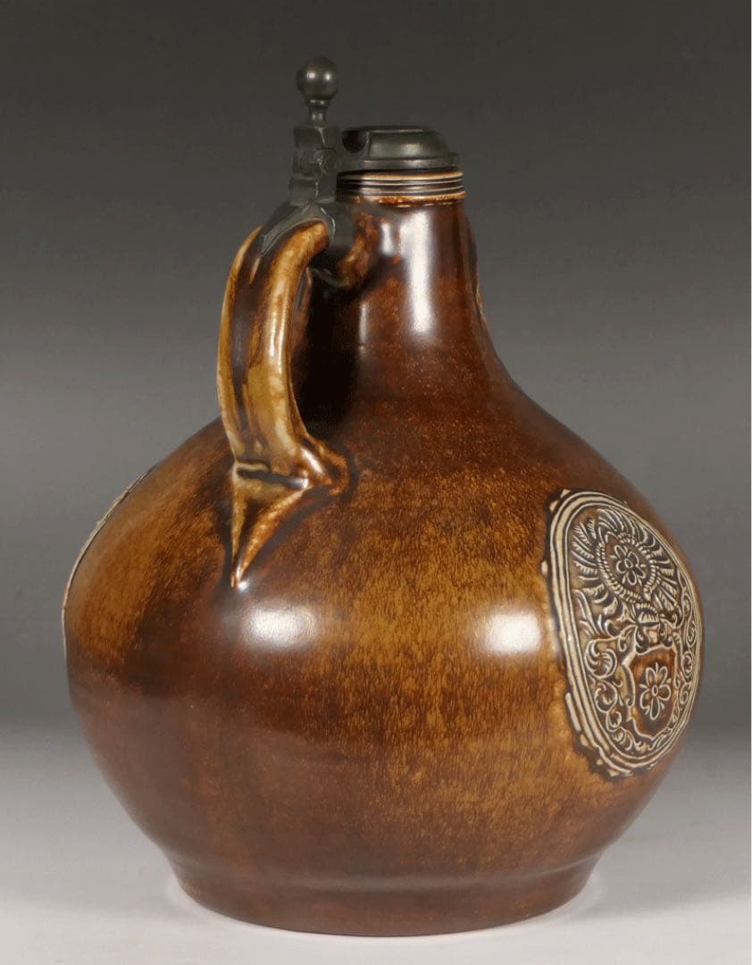 【ドイツ 塩釉 髭徳利 】びけ徳利 民芸 民藝 柳宗悦 陶磁器 ワインデカンター