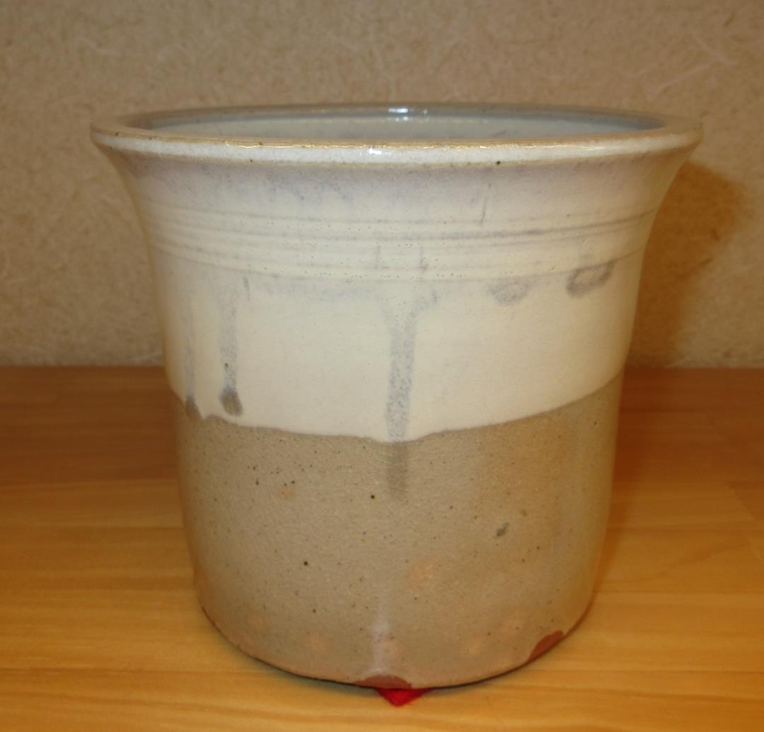 送料込【逢絢亭】茶道具 建水 萩焼 棒の先の形 坂田泥華窯 共箱入り