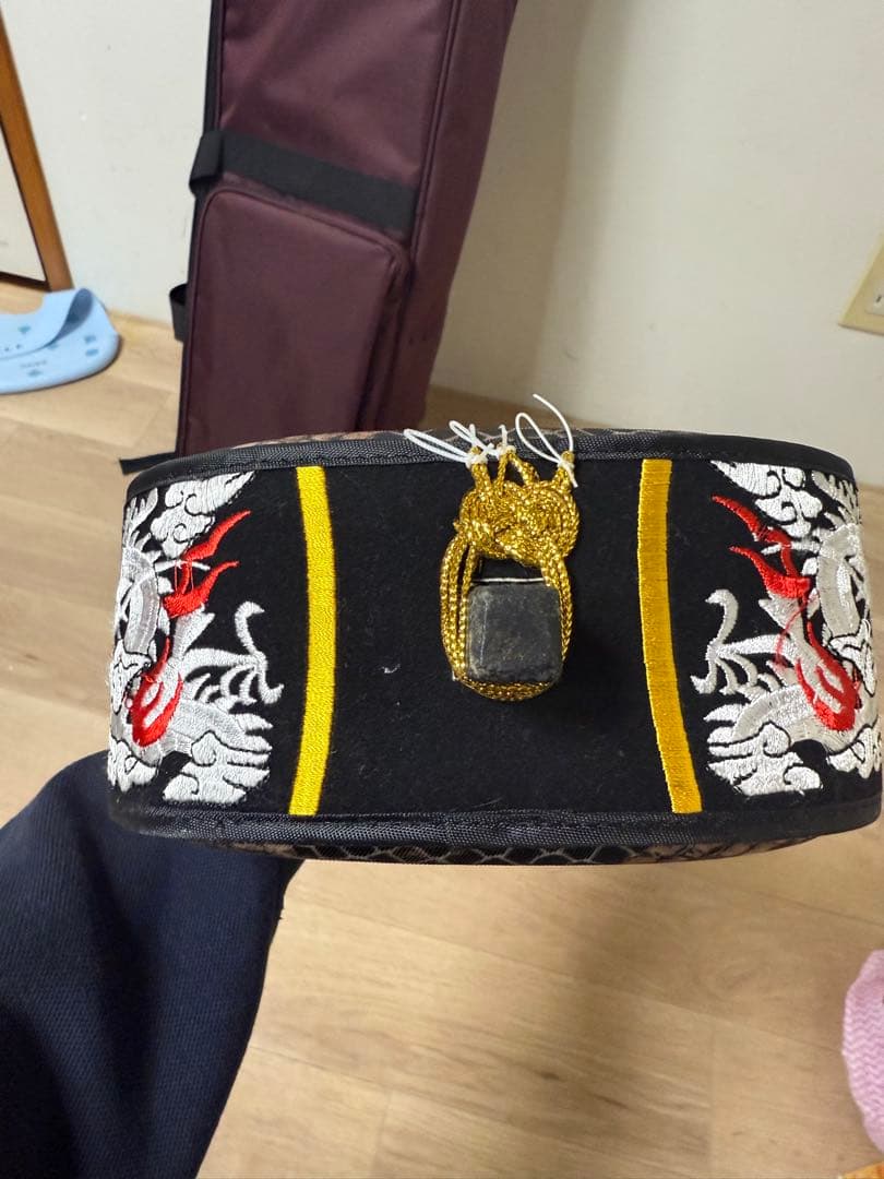 三味線 ヘビ柄デザイン ケース付き