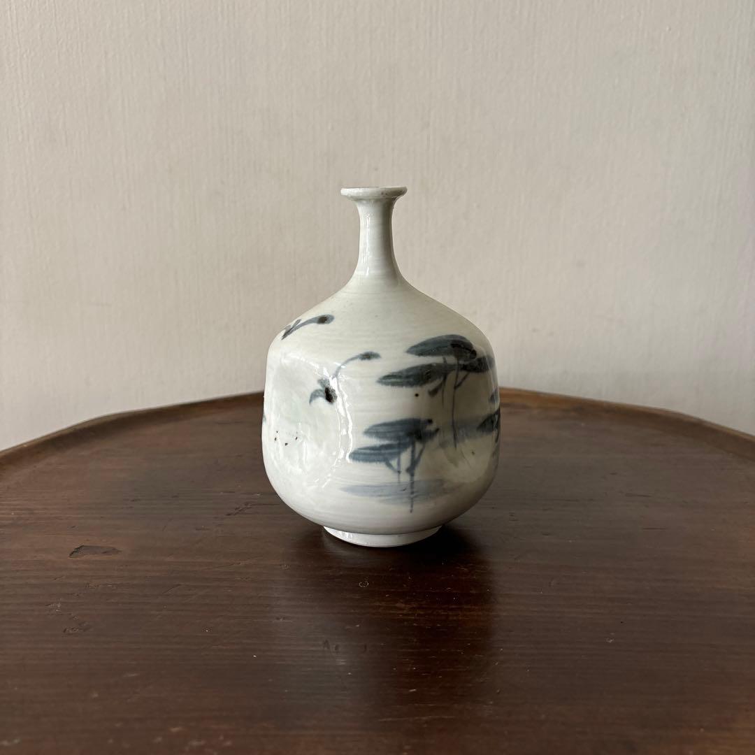 古伊万里　平戸　染付阿古陀徳利　三川内焼　花器　古道具　アンティーク　検:李朝