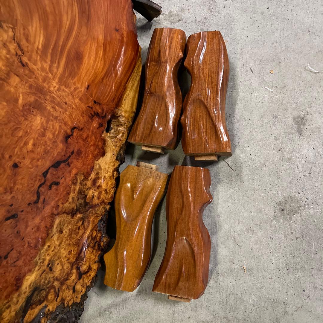 極上瘤杢 一枚板 天然耳付 無垢材 大型座卓 天板用