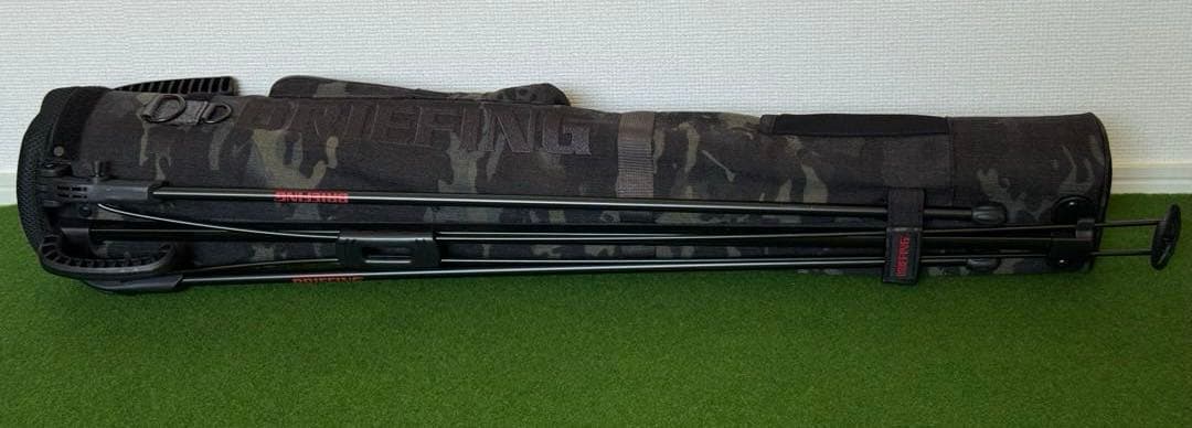 BRIEFING カモフラージュ セルフスタンドバッグ　ブラックカモ　パター独立