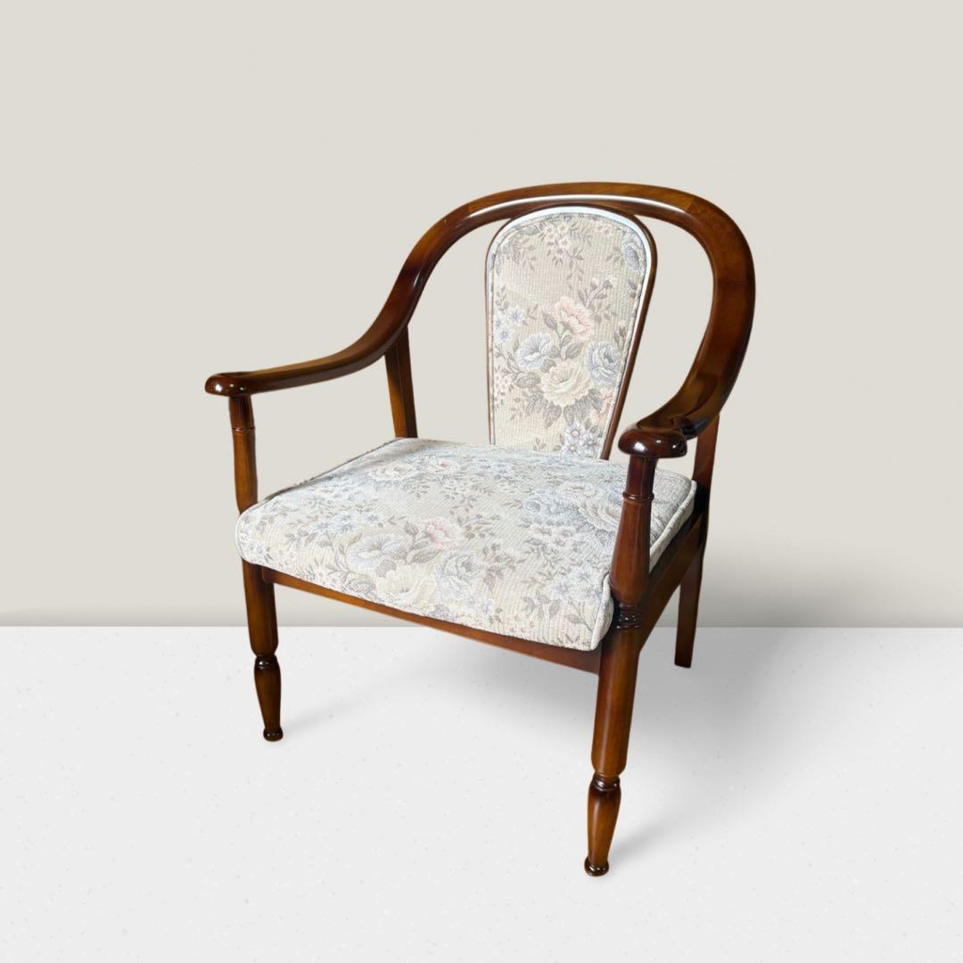 カリモク karimoku コロニアル アームチェア 花柄 椅子