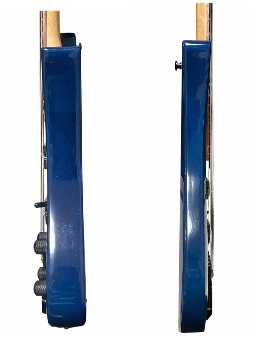 ヘッドレス 5弦エレキベース ブルーグラデーション アクティブ仕様 多弦ベース