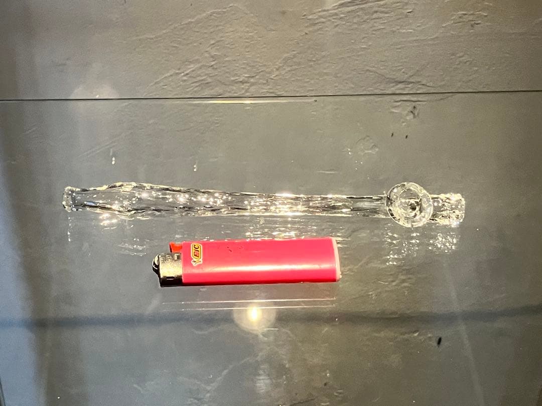 ギヤマン煙管 003- 氷晶（ひょうしょう）ガラスパイプ　約16cm