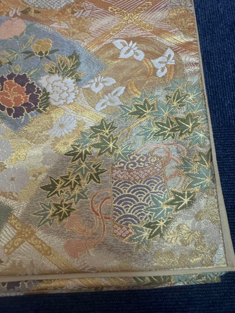 2678袋帯 古代彫金紋 西陣織 金糸　高級上質上品　約440cm 未使用