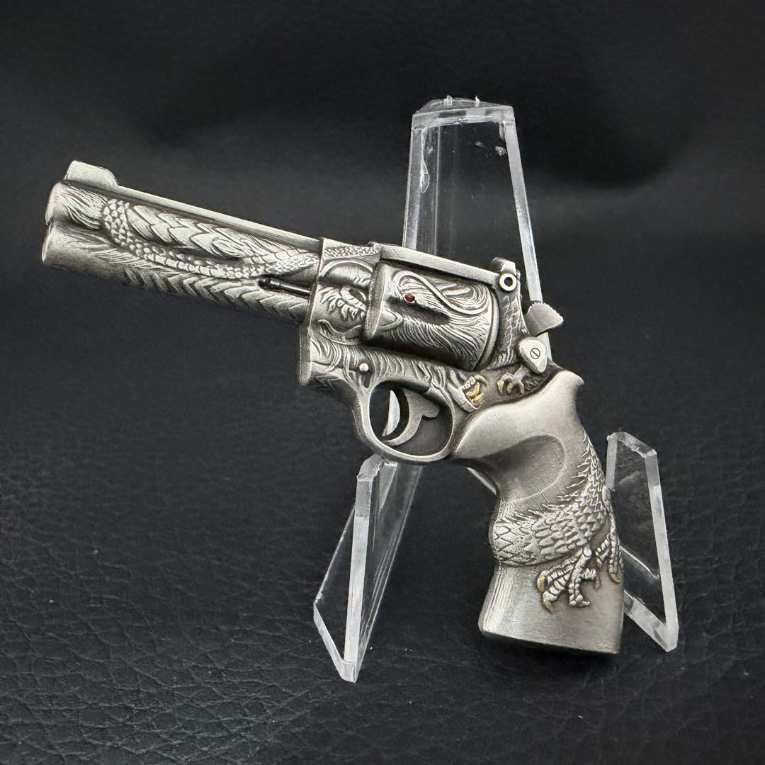 世界500枚 銀貨 ドラゴンリボルバー アンティーク 2オンス 特殊形状