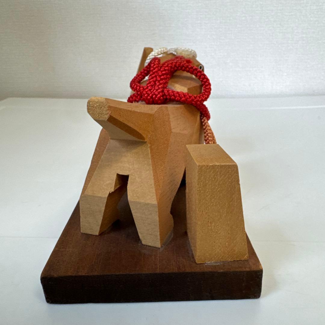 木製犬の置物 土佐闘犬　日本国有鉄道総裁賞