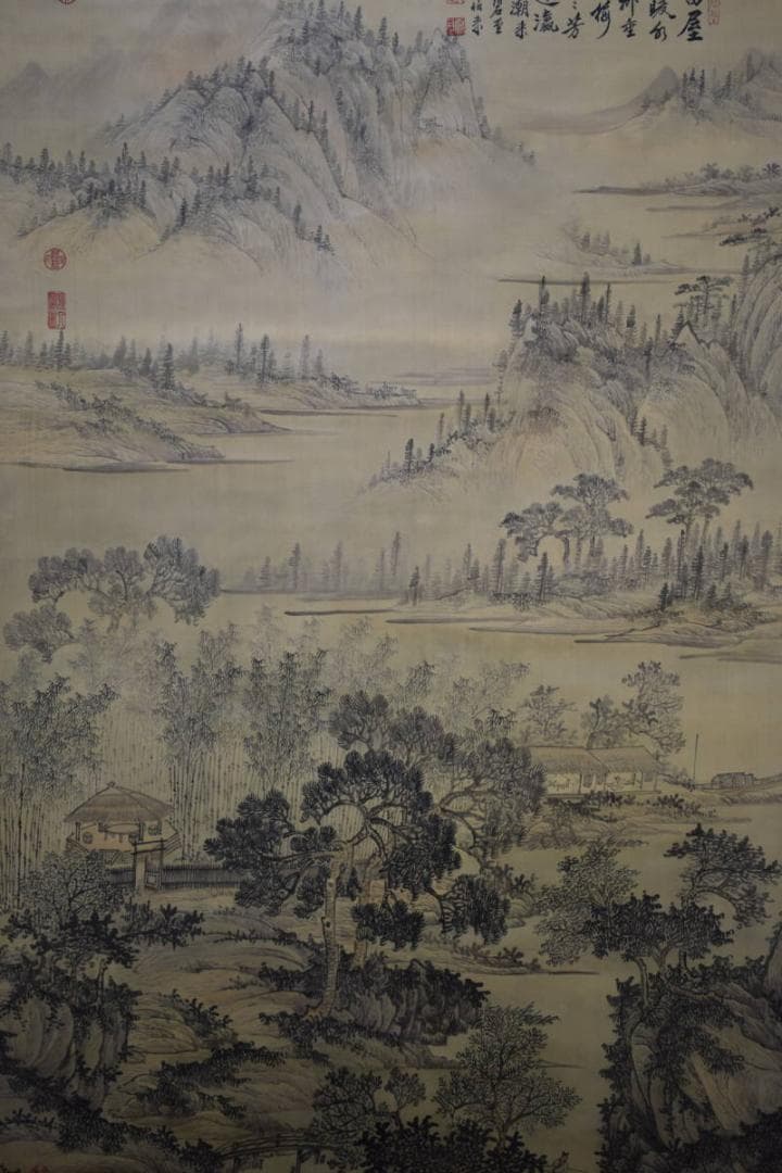 不詳/作者不詳/山水画賛/大幅/布袋屋掛軸HF-940