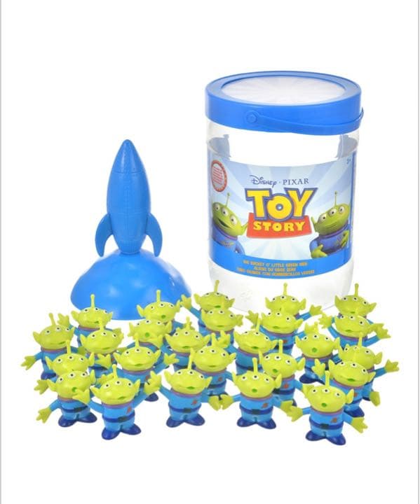 ②トイストーリー　エイリアンバケツ　エイリアンフィギュア　宇宙船フィギュアパック