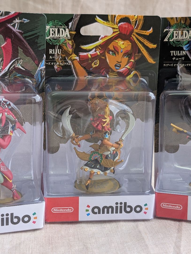 amiibo ティアキン 5体セット ゼルダ　チューリ シド ルージュ ユン坊