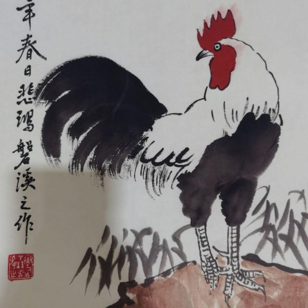【特価】徐悲鸿 春月禽生 四条屏 掛け軸 中国画 花鳥画 中華美術 床の間