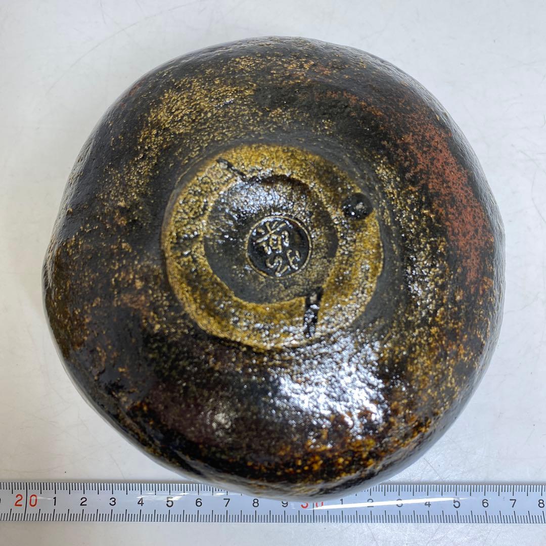 ☆茶3佐々木昭楽 光悦写 紙屋 黒楽茶碗 共箱 東T8-0209①