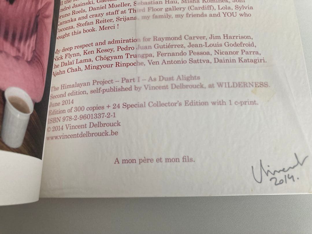 【プリント2枚付き、サイン入り】Vincent Delbrouck