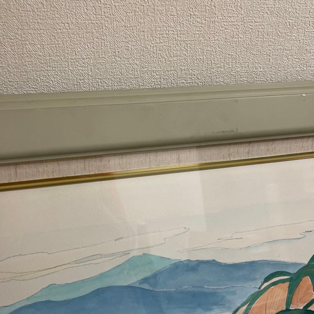 額縁　額　大型　水彩画　油彩　ガラス　木製F10サイズ？