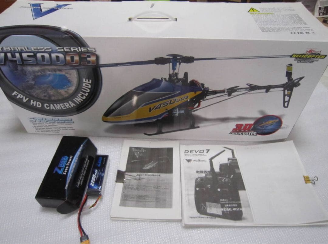 が*丸様 V450D03 RCヘリコプター　新品バッテリー　新品キャビン1台　操