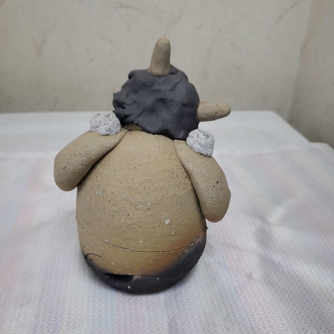 Ｂフライデー　蔵出し特価　ユニークな陶器製　お灸鬼像　香呂　作家物